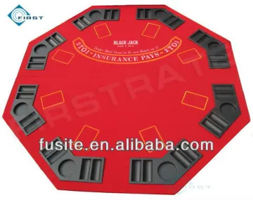 Red 2-in-1 Blackjack Poker Table Top