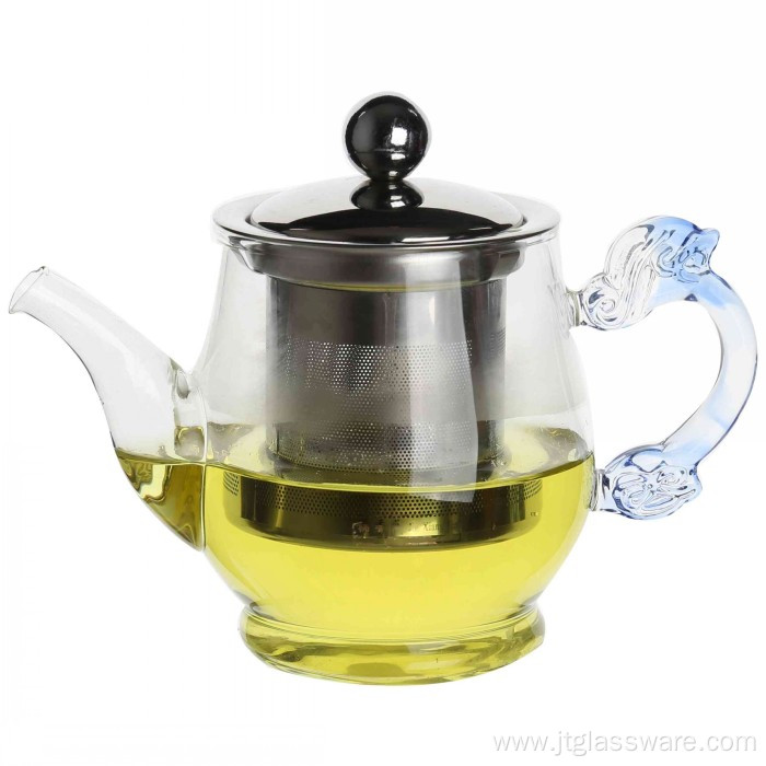 Glass Teapot With Stainless Steel Infuser