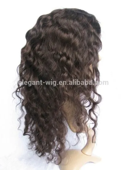 Elegant-wig 20 inches glueless full lace wig with baby hair, loose wave peruvian full lace wig hand tied