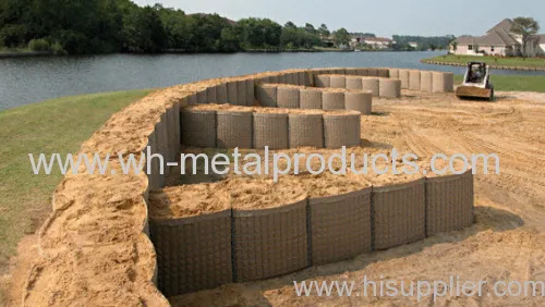 Flood Control Wire Mesh Gabion Retaining Walls 