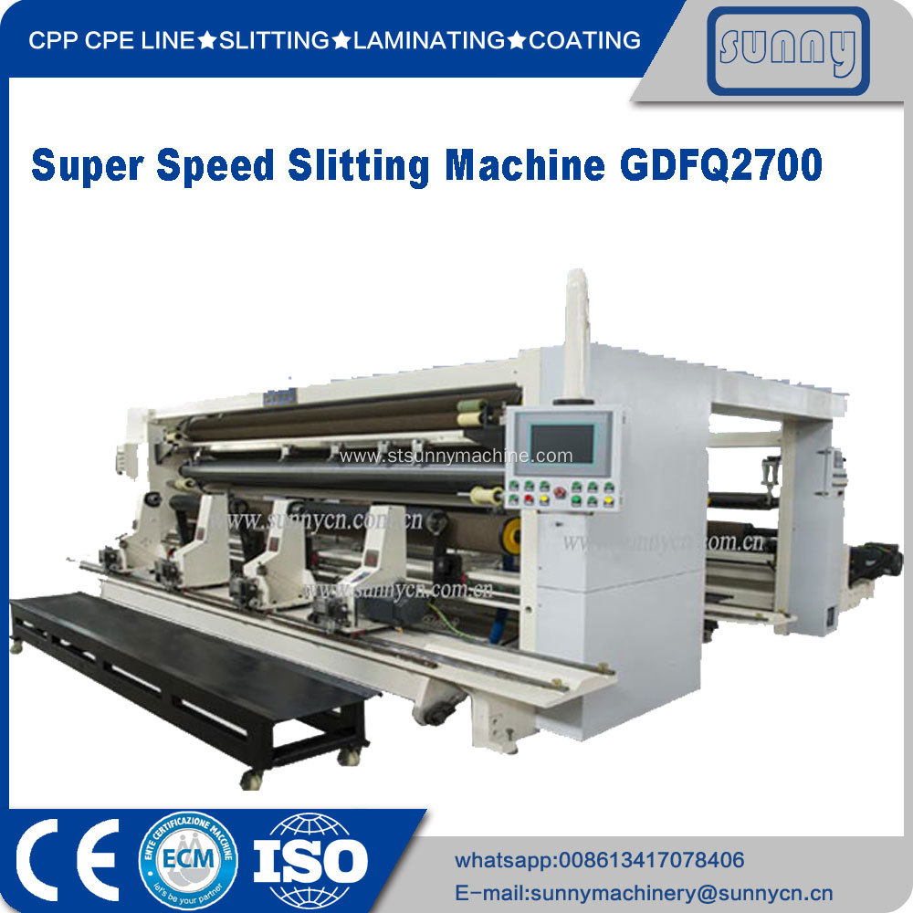 CPP CPE Plastic film slitting and rewind machine