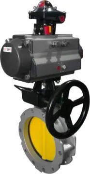 Flange Pneumatic Powder Butterfly Valve