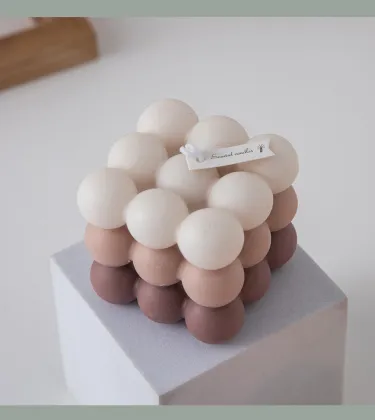 Bubble Candle Cute Cube White Candles Scented Candles