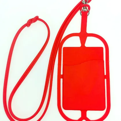 Silicone Lanyard Card Holder for Mobile Phones