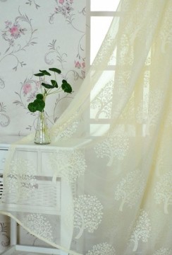 Household Money Tree Plant Pattern Curtain