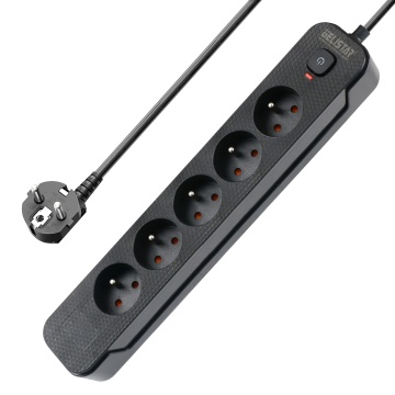 Hot Sale French Power Strips mit Überlastschutz - 5 Wege Verlängerungskabelrolle
