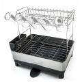 304 Stainless Steel 2 Tier Dish Drainer Rack