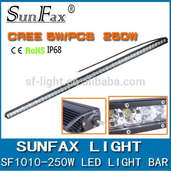 High lumens 250w C REE Mini 4x4 rigid led light bars, single row led driving lighting bars for offroad, semi truck, ATV, SUV