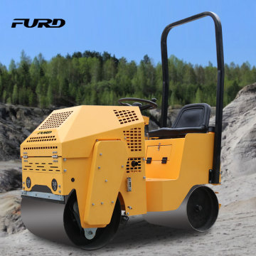 Operated convenient 800kg hydraulic Ride On Double Drum Road Roller