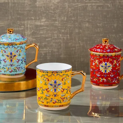 Jingdezhen First-Class Fair Porcelain Twig Office Cup - Emperor's Noble Cup for Coffee Wholesale Export