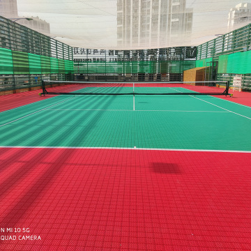 Outdoor multipurpose sports complex flooring