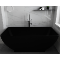 Tab mandi akrilik pepejal bersaiz bebas hitam khas