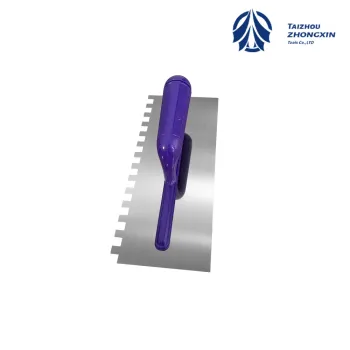 ZHONGXIN Serrated Stainless Steel Trowel with Purple Handle