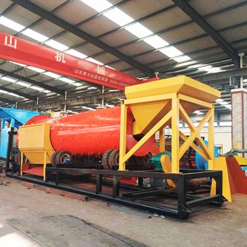 ประสิทธิภาพสูง 150tph Drum Gear Gear Drive Polyurethane Gold Trommel