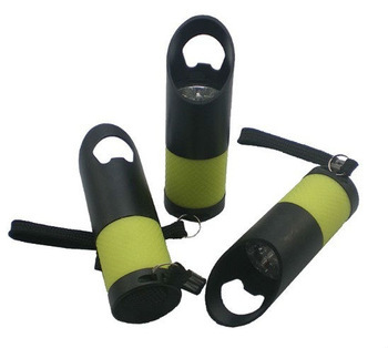 6 led mini glow flashlight with bottle opener ,CE ROHS