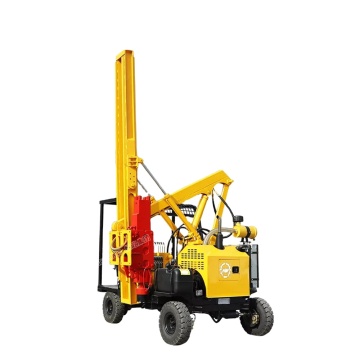 Hydraulic Pile Driver Machine for Guardrail Posts with Photovoltaic Technology