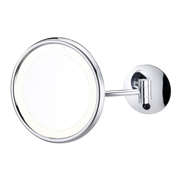 Round wall magnifying mirror with lights