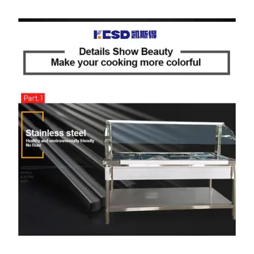 Kitchen Equipment Commercial Electric 5 Pan Restaurant Food Warmer Work Table