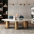 Mobilier pentru sufragerie de lux design modern din oțel inoxidabil