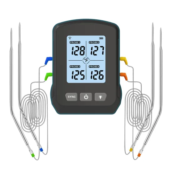 Wireless Digital Meat Thermometer: Bluetooth 4.0 & Wi-Fi Enabled for BBQ & Barbecue with Tuya App Support