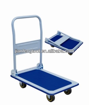 steelframe with four wheel foldable platform trolley