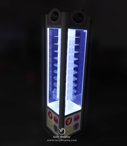 Customized led lighting rotating display stand showcase