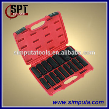 16pcs 1/2" Deep Wall Impact Socket Set / Inch size/ (SPT-1009B)