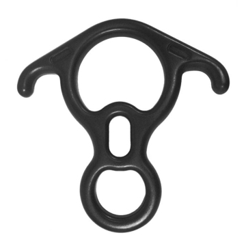 Climbing Rescue Figure 8 Descender Charm with Bent-Ear Rappelling Gear Belay Device