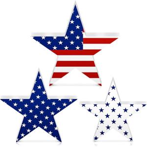 3 Pieces Independence Day Wooden Signs