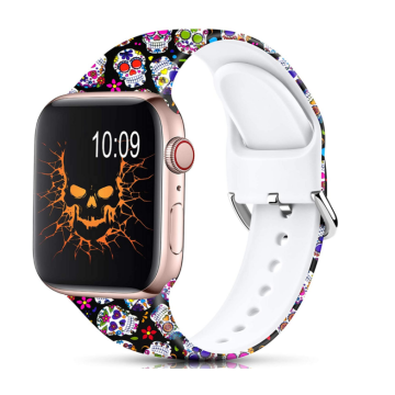 Silicone Printed Fadeless Pattern Apple Watch Strap Band