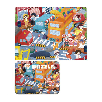 Customizable Puzzle in a Tin Can: Educational Kids' Toy with Cartoon Plane Jigsaw for Children