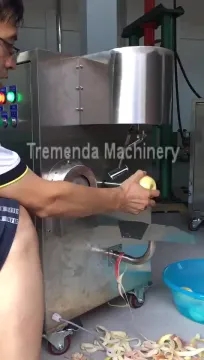 apple watermelon melons papaya orange lemon bamboo peeling machine peeler
