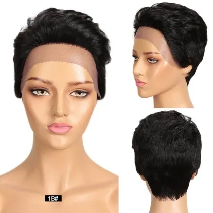 Rebecca Fashion T Part Lace Human Hair Wig Brazilian 5x5 HD Straight Lace Front Wig Closure Smooth Wig