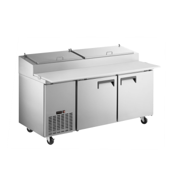 Commercial Pizza Prep Table Refrigerator and Salad Refrigerator with 2/3/4 Doors for Restaurants, Hotels, and Bars