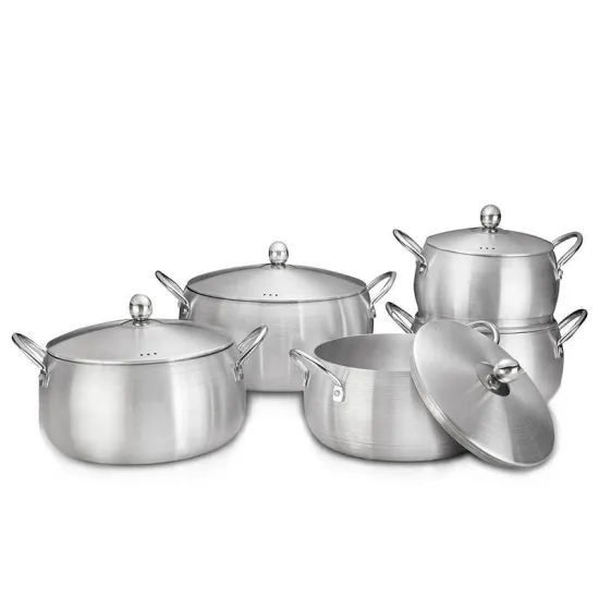 Bestselling 5-Piece Aluminum Cookware Set: Durable and Efficient Pots & Pans in Sizes 16-24cm