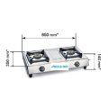 2 Burners Cooktop with Aluminium Alloy Burners