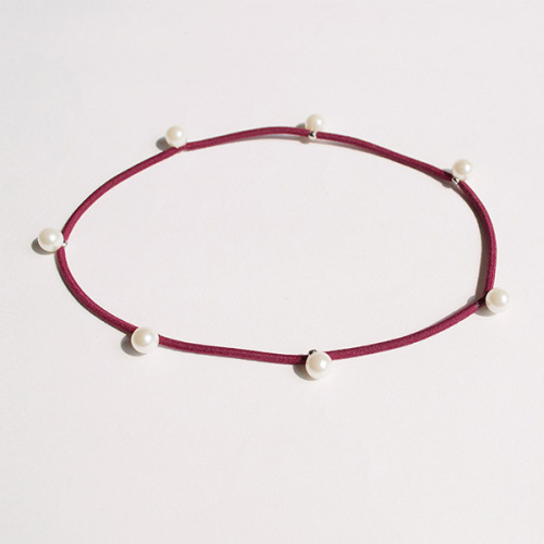 Pequeñas perlas perlas cabello cuerda pulsera pelo largo niñas adornos para el pelo