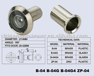 Brass Door Viewer With Fire Proof(B-04G4)