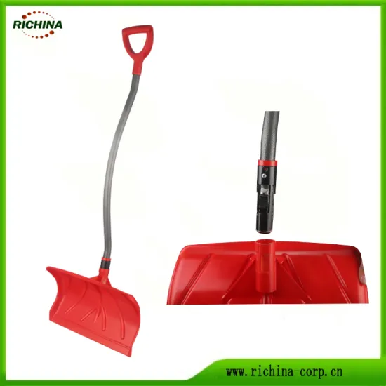 Ergonomic Snow Pusher with Poly Blade