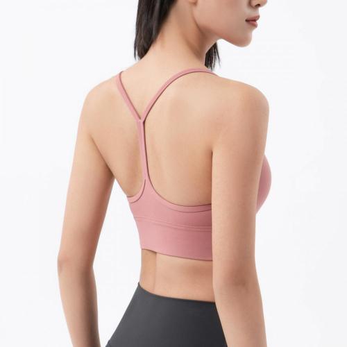 Tops de sutiã feminino com alças finas para ioga