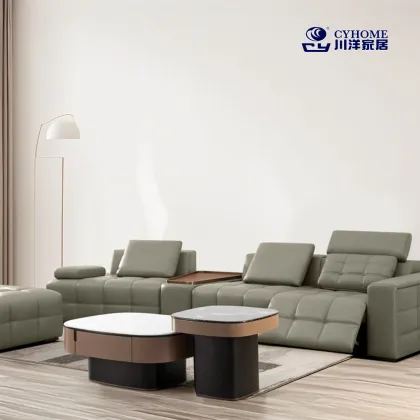 Sage Green Leather Sofa for Modern Home