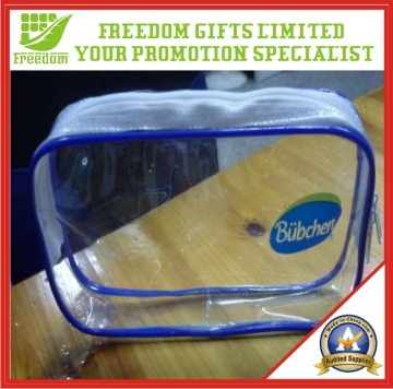 Transparent Blue Bone Customized School Pencil Bag (FREEDOM-PB003)