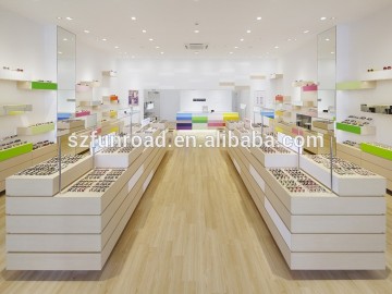 Exquisite Wooden Optical Shop Display Counter Optical Display Rack