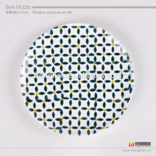 ceramic coffee and tea plate with latticed-shaped for wholesale