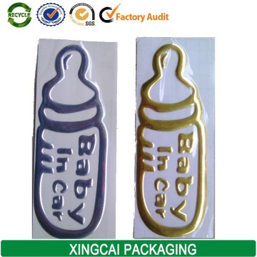 printing baby in car sticker label for children