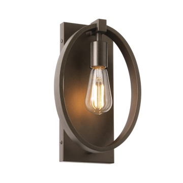 Donkere bronzen afwerking Vintage binnenwandlamp met LED -lamp voor slaapkamer en gang
