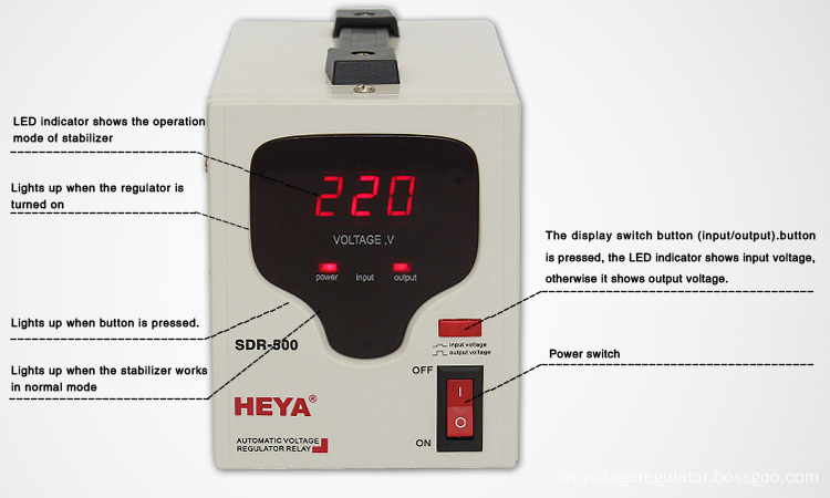 Portable relay type voltage stabilizer