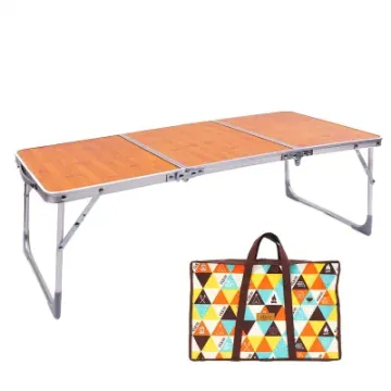 Beach Home Office Cooking 3 Fold Beach Table Carrying Handle Camping Table