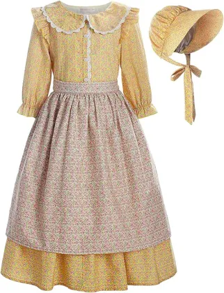Pioneer Girl Costume Colonial Prairie Dress