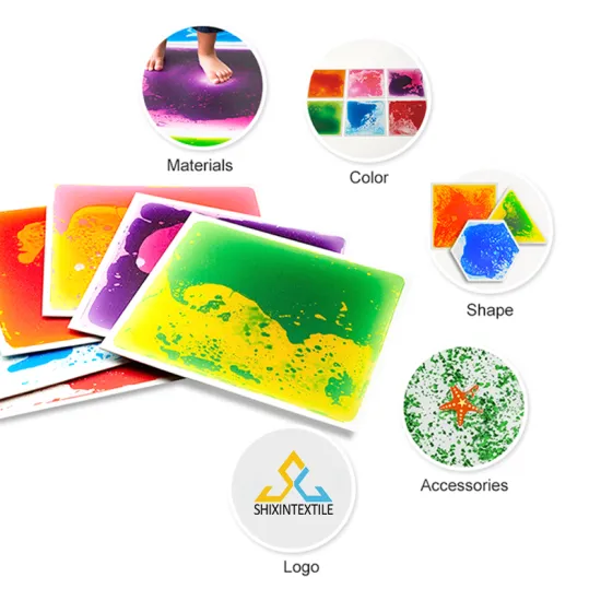 Multi-Color Playmat: A Sensory Room Wonder for Kids - Enhance Home Décor with Fluid Art & Red Motion Number Tiles